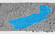 Political Panoramic Map of Touge, desaturated