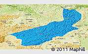 Political Panoramic Map of Touge, physical outside