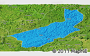Political Panoramic Map of Touge, satellite outside