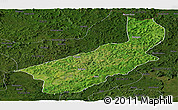 Satellite Panoramic Map of Touge, darken