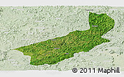 Satellite Panoramic Map of Touge, lighten