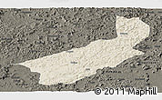 Shaded Relief Panoramic Map of Touge, darken