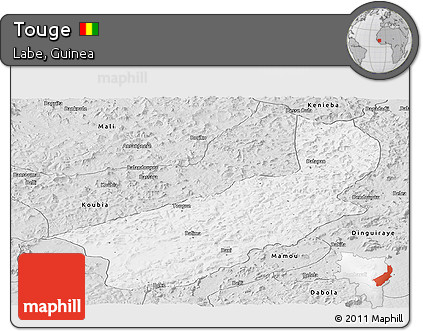 Silver Style Panoramic Map of Touge