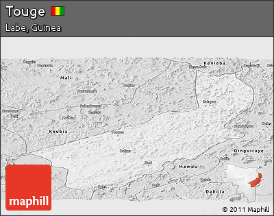 Silver Style Panoramic Map of Touge