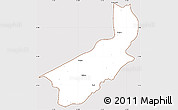 Classic Style Simple Map of Touge, cropped outside
