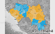 Political Map of Guinea, desaturated