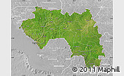 Satellite Map of Guinea, lighten, desaturated