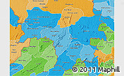 Political Shades 3D Map of Nzerekore