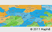 Political Shades Panoramic Map of Nzerekore