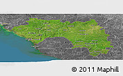 Satellite Panoramic Map of Guinea, desaturated, land only