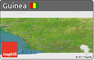 Satellite Panoramic Map of Guinea