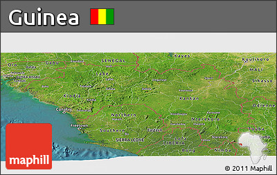 Satellite Panoramic Map of Guinea