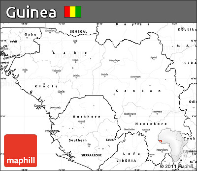 Blank Simple Map of Guinea