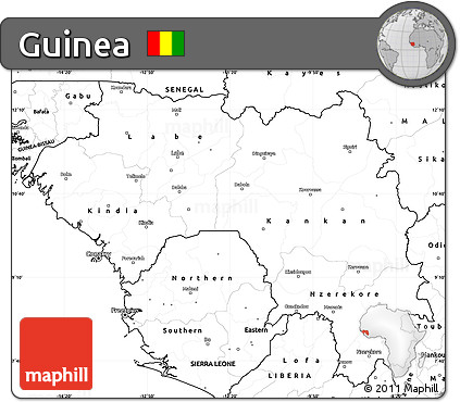 Blank Simple Map of Guinea