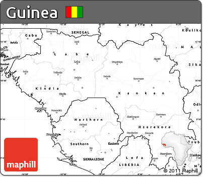 Blank Simple Map of Guinea