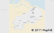 Classic Style 3D Map of I-1  Barima, single color outside