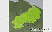 Physical 3D Map of I-1  Barima, darken, semi-desaturated