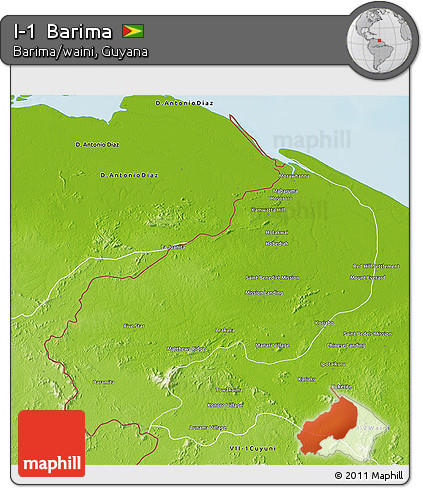 Physical 3D Map of I-1  Barima