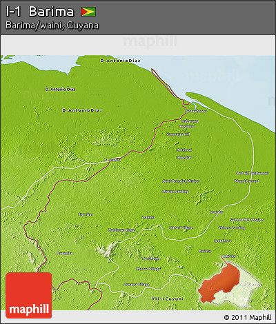 Physical 3D Map of I-1  Barima