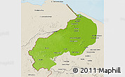 Physical 3D Map of I-1  Barima, shaded relief outside