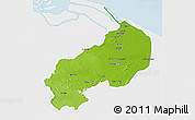 Physical 3D Map of I-1  Barima, single color outside
