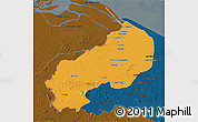Political 3D Map of I-1  Barima, darken