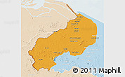 Political 3D Map of I-1  Barima, lighten
