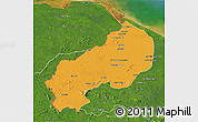 Political 3D Map of I-1  Barima, satellite outside
