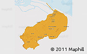 Political 3D Map of I-1  Barima, single color outside