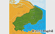 Satellite 3D Map of I-1  Barima, political outside