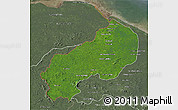 Satellite 3D Map of I-1  Barima, semi-desaturated