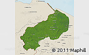 Satellite 3D Map of I-1  Barima, shaded relief outside