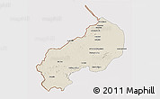 Shaded Relief 3D Map of I-1  Barima, cropped outside