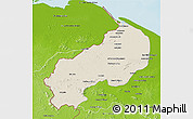 Shaded Relief 3D Map of I-1  Barima, physical outside