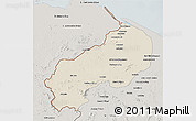 Shaded Relief 3D Map of I-1  Barima, semi-desaturated