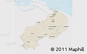 Shaded Relief 3D Map of I-1  Barima, single color outside