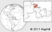 Blank Location Map of I-1  Barima, within the entire country