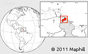 Blank Location Map of I-1  Barima, highlighted country