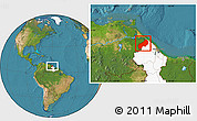 Satellite Location Map of I-1  Barima, highlighted country