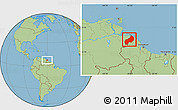 Savanna Style Location Map of I-1  Barima