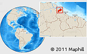 Shaded Relief Location Map of I-1  Barima, within the entire country