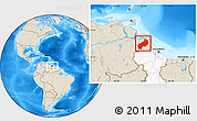 Shaded Relief Location Map of I-1  Barima, highlighted country