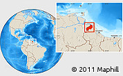 Shaded Relief Location Map of I-1  Barima