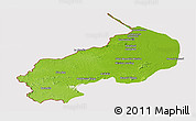 Physical Panoramic Map of I-1  Barima, cropped outside