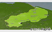 Physical Panoramic Map of I-1  Barima, darken