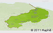 Physical Panoramic Map of I-1  Barima, lighten