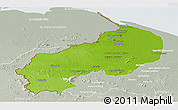 Physical Panoramic Map of I-1  Barima, lighten, semi-desaturated
