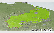 Physical Panoramic Map of I-1  Barima, semi-desaturated