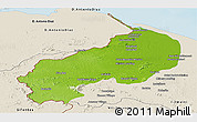 Physical Panoramic Map of I-1  Barima, shaded relief outside