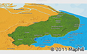 Satellite Panoramic Map of I-1  Barima, political outside